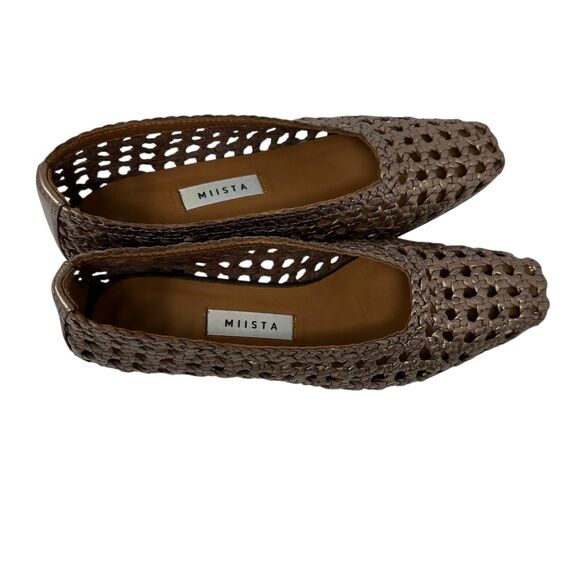 Miista Bronze Woven Heels - Picture 4 of 5